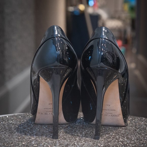 Jimmy Choo Asymmetric Black Pumps - Picture 4 of 4